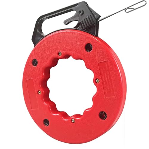 Serplex 50ft Fish Tape Wire Puller Pulling Wire Through Conduit Easy Wire Puller Tool with Dual Looped Ends Stainless Steel Flexible Wire Puller Tool for Walls, Floors, Electrical Conduit, Networking Serplex 50ft Fish Tape Wire Puller Pulling Wire Through Conduit Easy Wire Puller Tool with Dual Looped Ends Stainless Steel Flexible Wire Puller Tool for Walls, Floors, Electrical Conduit, Networking